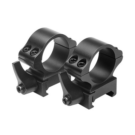 NcStar RB31 1" X 0.9"H Steel Quick Release Rings-Blk