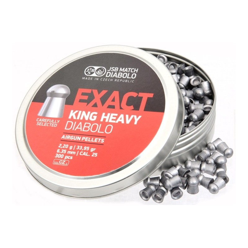 JSB Diabolo Exact King Heavy 6,35mm 300 pcs