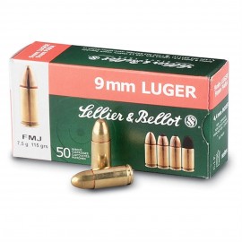 Sellier & Bellot 9mm 115gr FMJ 50 pcs