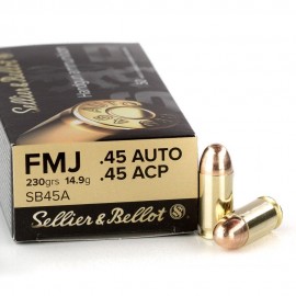 Sellier & Bellot 45 ACP 230gr FMJ 50 stuks