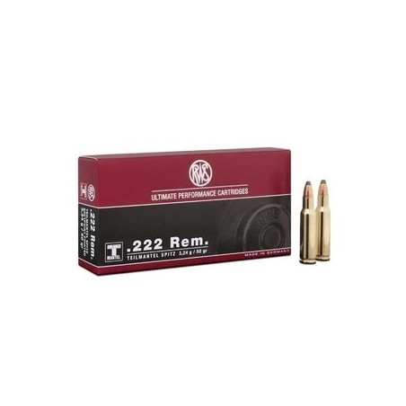 RWS .222 Rem 50gr TMS