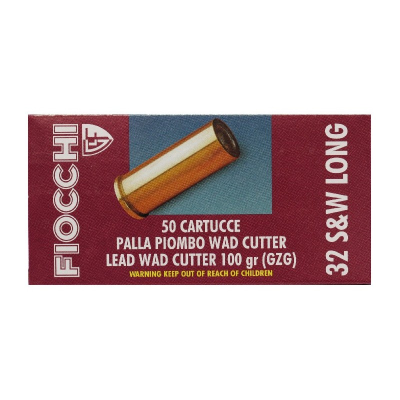 Fiocchi .32 S&W long/100 WC 50 stuks Fiocchi .32 S&W long/100 WC 50 stuks
