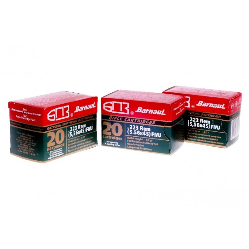 Barnaul .223/55 FMJ 100 stuks Barnaul .223/55 FMJ 100 stuks