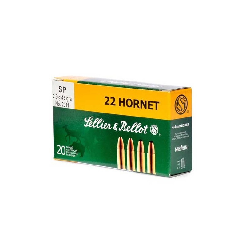 Sellier Et Bellot .22 Hornet 45gr SP 20 pcs